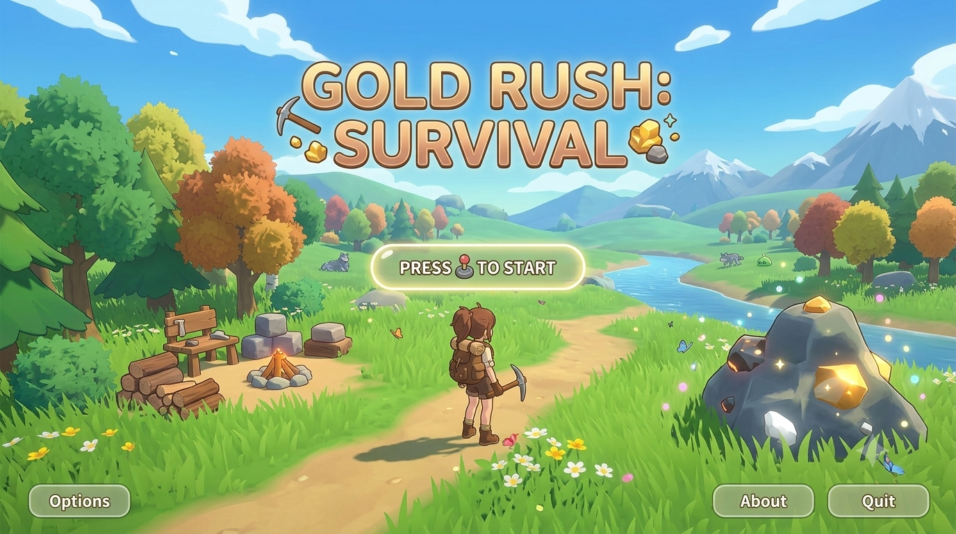 شاشة بداية Gold Rush: Survival